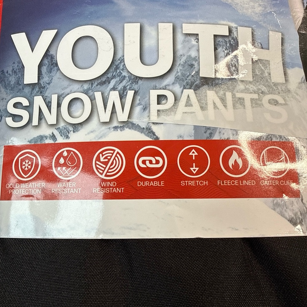Youth Gerry Snow pants Size 10/12 New!  Black With Pink And Purple Straps - Picture 7 of 7